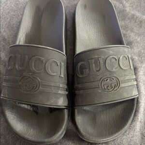Gucci Black Slide Sandals